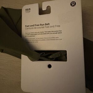 Lululemon Olive Green Fast and Free Run Belt